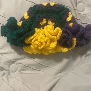 Mardi Gras Multicolor Crochet Hat